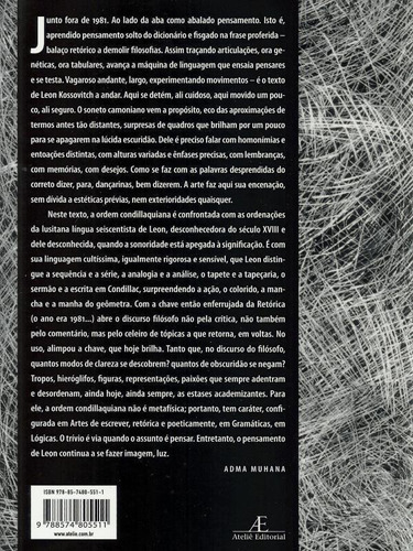 Condillac Lúcido E Translúcido, De Kossovitch, Leon. Editora Ateliê Editorial, Capa Mole, Edição 1ª Edição - 2011 Em Português