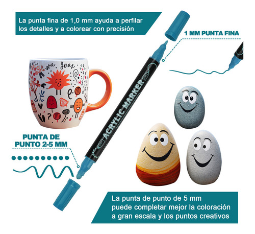 Kit De 120 Colores Plumones Acrilico Punta Plumones