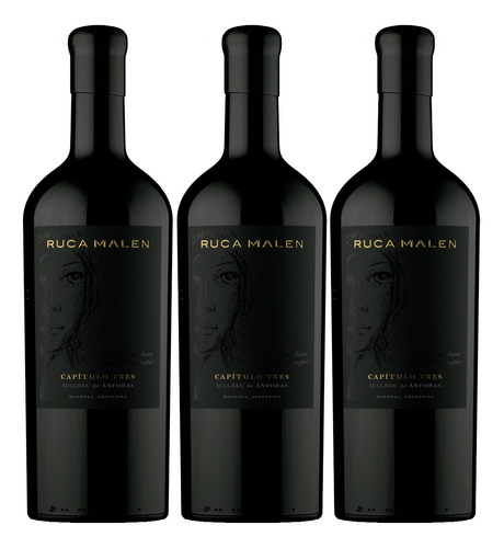 Vino Ruca Malen Capitulo Tres Malbec De Ánforas Pack X3