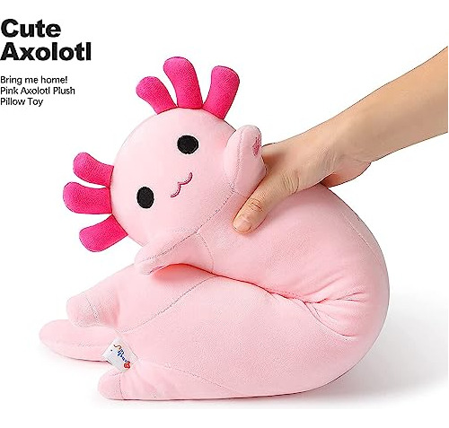 Peach Cat Pink Axolotl Peluche Almohada Juguete Lindo Axolot
