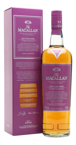 Imagen 1 de 9 de Whisky The Macallan Edition Nro 5 700ml En Estuche