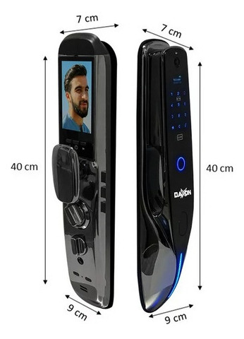 Cerradura Digital Daxxon Dr8 Plus Cam Negro