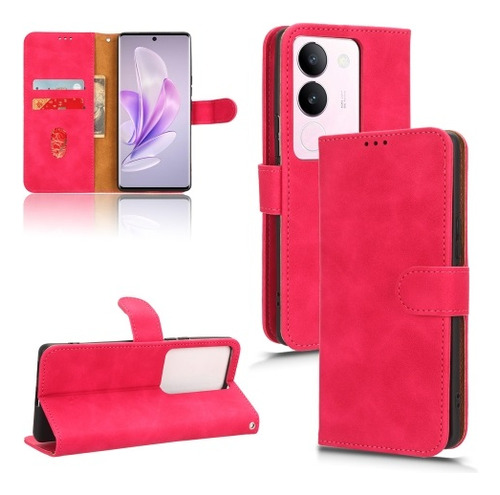 Funda De Cuero Con Tapa Magnética For Vivo