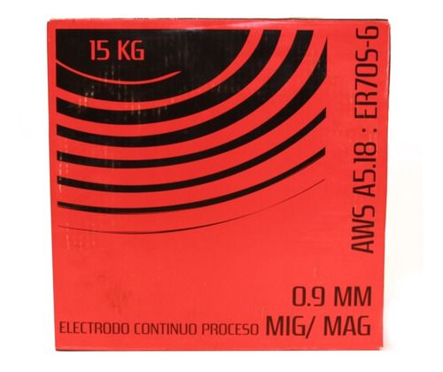 Alambre Cobreado Mig Mag 70s-6 0.9mm X15kg P/soldar Co2