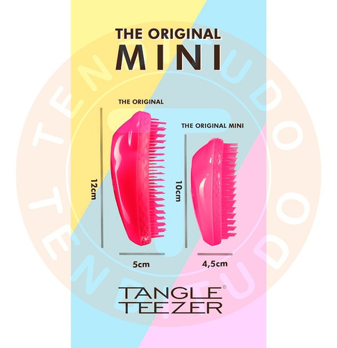 Imagem 6 de 10 de Escova Tangle Teezer Mini Original Bubblegum Pink