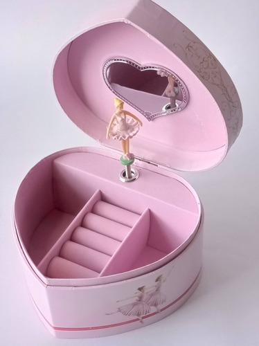 Imagen 2 de 6 de Caja/joyero Musical Bailarina Corazón