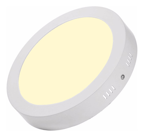 Lampara Plafon Panel Superficial Led 12w 6  3000k Luz Calida