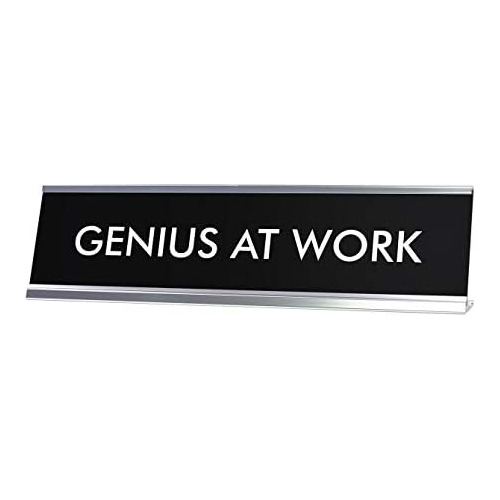 Cartel De Escritorio De Novedad  Genius At Work  (genio...