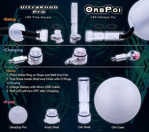 Kit De Luces Orboi Ultrapoi Pro, Bolas De Contacto Con Luz