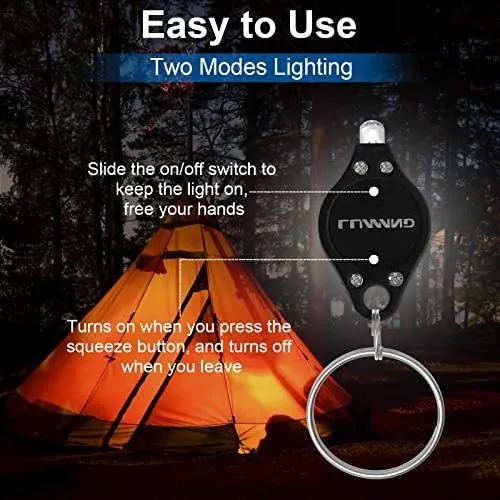 Lumand Pack De 10 Uv Mini Led Llavero Linterna De Luz Negra