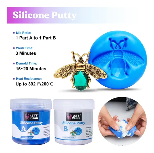 Masilla Para Hacer Moldes De Silicona Lets Resin 454g