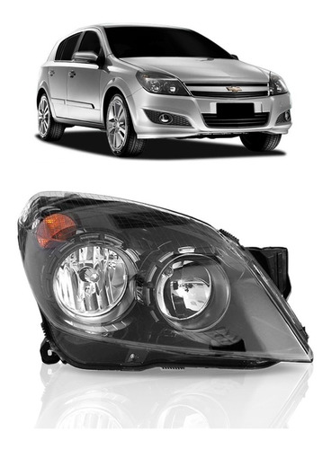 Farol Vectra Gt Gtx 2009 2010 2011 2012 Mascara Negra Ld