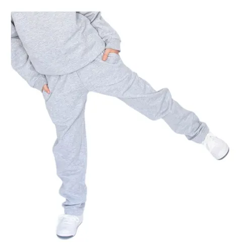 Pantalón Jogging Gris Ely Sin Friza Rustico / Talle 2 Al 20