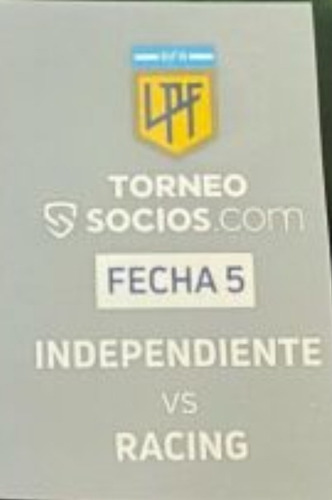 Matchday Parche Independiente Racing Torneo Socios