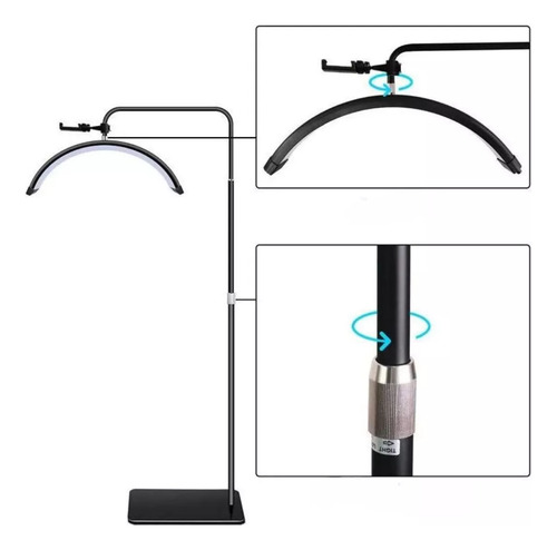 Lampara Led Media Luna Con Base Para Estetica Y Hogar