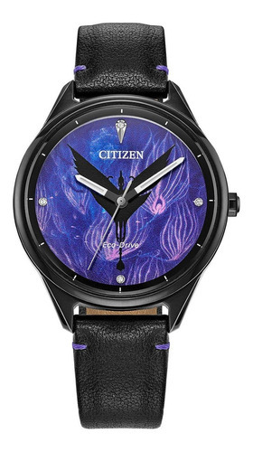 Reloj Citizen Avatar Tree Of Souls Fe7105-09w Mujer E-watch Color de la correa Negro Color del fondo Azul