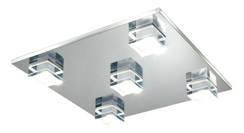 Lampara De 5 Luces Rectangular Cocina Moderna Luz Led Linea