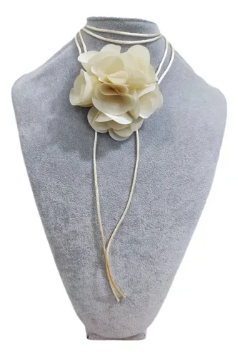Colar Gargantilha Choker Flor Feminino Tendência