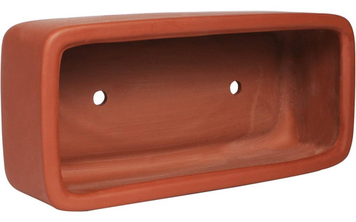 Maceta Rectangular De Terracota Poco Profunda De 10 Pulgadas
