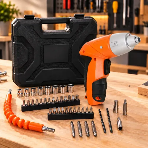 Parafusadeira Sem Fio 4,8v Kit 45 Peças Knakasaki