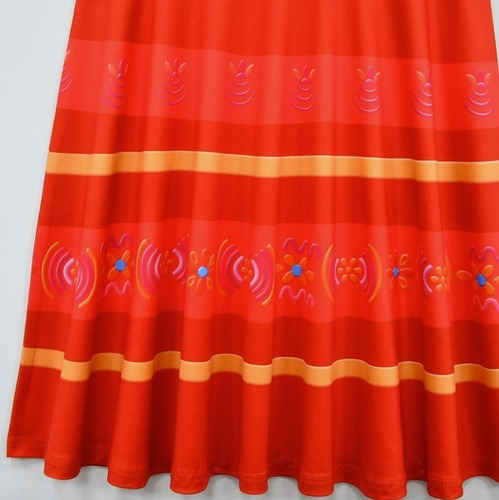 Imagem 6 de 10 de Fantasia Infantil Vestido Encanto Dolores Ou Pepa Com Bolsa