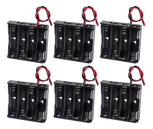 6 Soportes Para Bateria Aa De 4 Pilas Aa De 4 X 1.5 V (6 V)