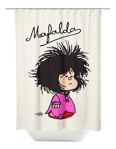 Imagen 1 de 8 de Cortina De Baño Mafalda Tela Impermeable 