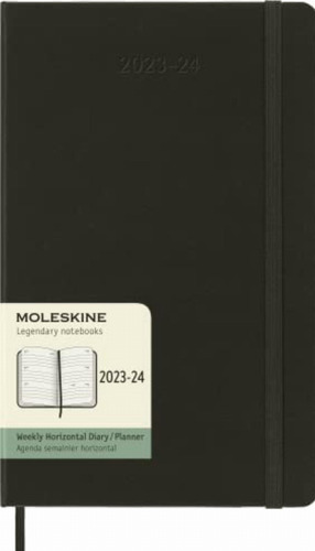 Moleskine Planificador Horizontal Semanal 2023-2024, 18m