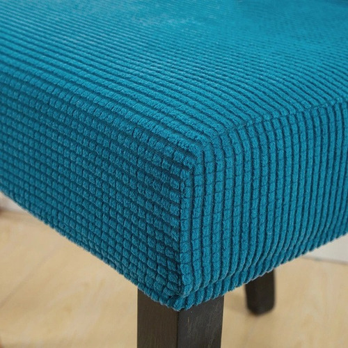 6 Fundas Para Sillas De Jacquard Sólidas Para Comedor, Ofici