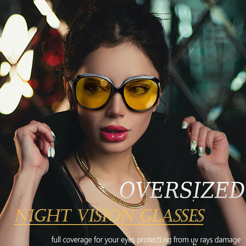 Gafas De Sol Negras De Gran Tamaño De Moda Para Mujeres Y Da