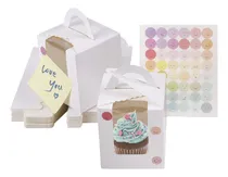 Comprar 30 Cajas Individuales Para Magdalenas Blancas, 1 Caja Indivi
