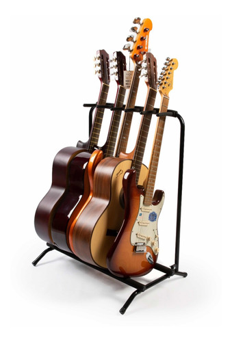 Pie Soporte 5 Cinco Guitarra Bajo Acustic Plegable Metalico