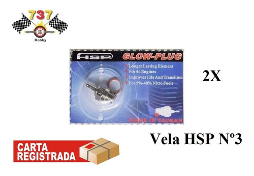 Vela Hsp N3 - Glow Plug No.3 Hot Quente -2 Unidades ( C R ) 