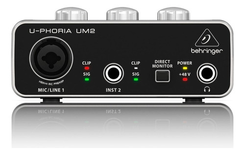 Behringer Um2 Interface Audio Usb 2x2 Portable Envio Gratis