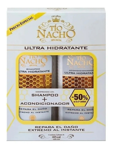 Tío Nacho Pack Ultra Hidratante Shampoo + Acond. 415 Ml