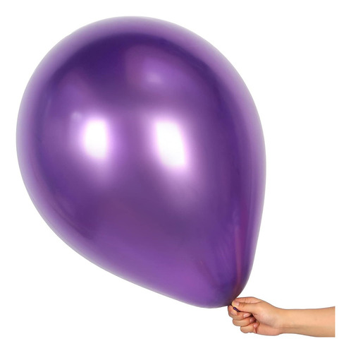 Globos Metalizados Violeta Para Fiestas Cumpleaños X 20