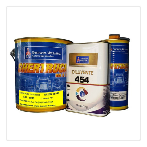 Pintura Poliuretano Ral 1000 Kit X 4.5 Lts. Beige Verdoso 