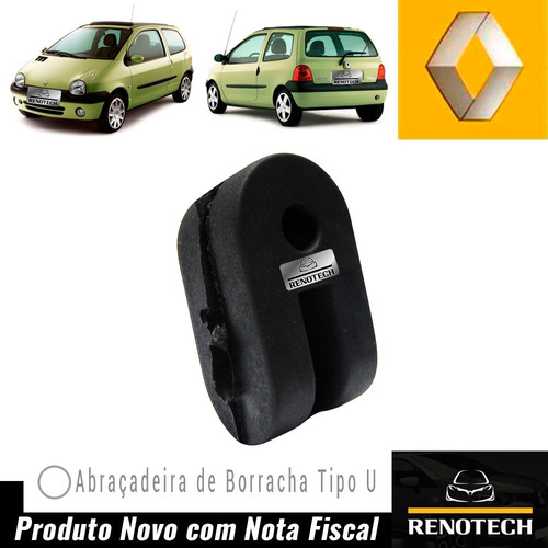 Abraçadeira Borracha Tipo U Para Escape Twingo 7700779356