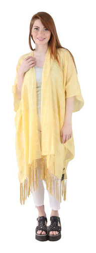 Kimono Saco Talle Grande  Chaleco Largo Mujer Playa K1246