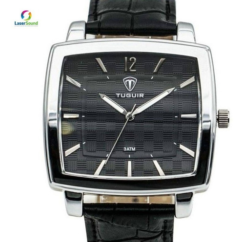 Relógio Masculino Tuguir 5436g Prata E Preto C/ Garantia Nf