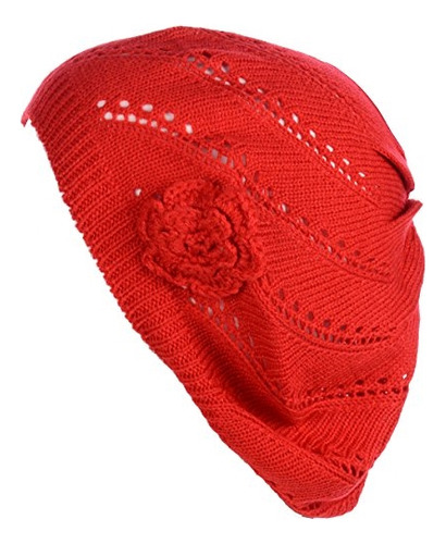 Gorros Sombreros Y Boinas De Punto Rojo Talla Única