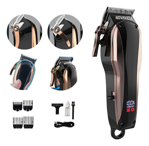 Maquina De Cortar Cabelo Profissional Com Lâmina Ajustável
