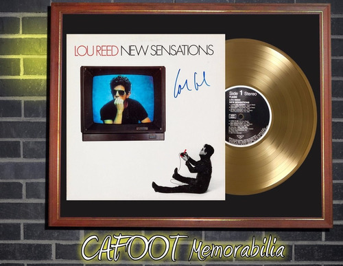 Lou Reed New Sensations Tapa Firmada Disco Oro Enmarcado