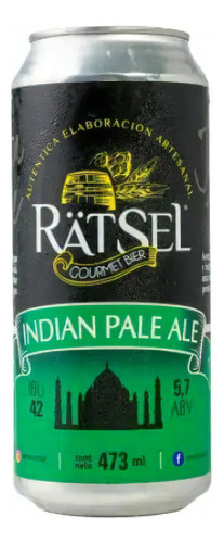 Cerveza Indian Pale Ale 473 Ml Ratsel 100% Artesanal