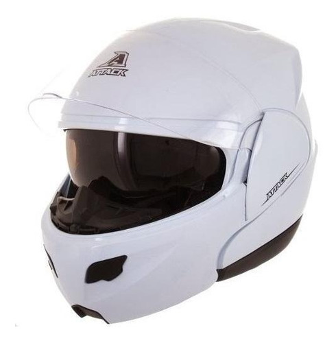 Capacete para moto  escamoteável Pro Tork Attack  Solid  branco solid tamanho M 