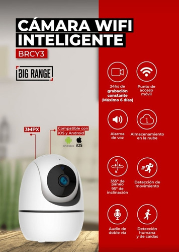 Imagen 2 de 5 de Camara De Seguridad Wifi Inalambrica Full Hd Sonido