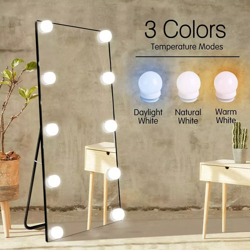 Pack X2 Luces Para Espejo Tocador Maquillaje 10led Bombillas
