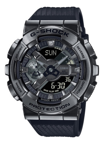 Reloj Casio G-shock Gm-110bb-1acr Color Del Fondo Negro Color De La Correa Negro Color Del Bisel Negro