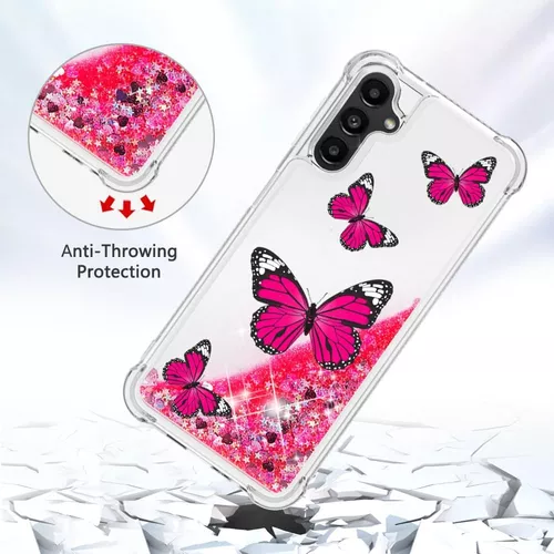 Funda De Teléfono Para Xiaomi Redmi 12C A1 4G Blanda Mariposa De Cristal  Transparente Lentejuelas Brillantes Carcasa Inteligente Redmi12C