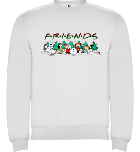 Poleron Polo Estampado Con Diseño Friends Snoopy Navideño